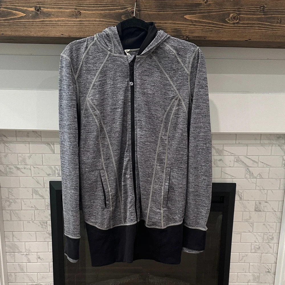 Lululemon Daily Practice Jacket Space Dye Camo Black Dark Slate / Black - Picture 6 of 9